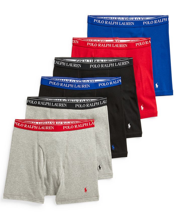 Polo Ralph Lauren Men's 5 pack +1 Bonus Boxer Briefs - Macy's