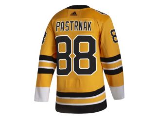 Men's Boston Bruins David Pastrnak adidas White Reverse Retro 2.0 Authentic  Player Jersey