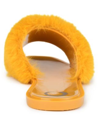 Women's Dusk Faux Fur Band Slide Sandals