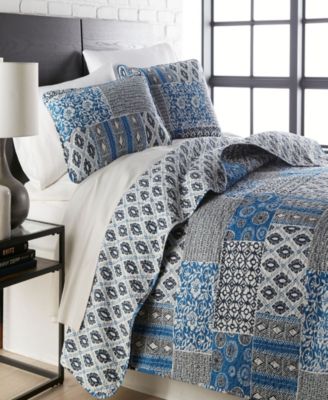Global Patchwork Ultra-Soft 3-Pc. Quilt Set, Queen