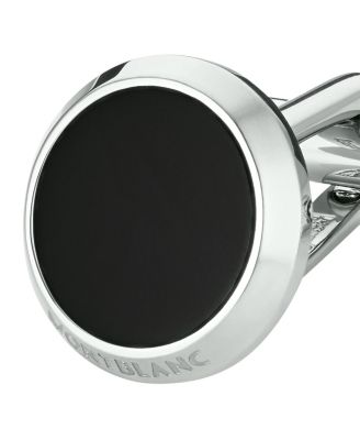Meisterst&uuml;ck Men's Steel and Black Onyx Cufflinks 112896