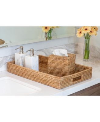 Artifacts Trading Company Artifacts Trading Company Rectangular Tray With Cutout Handles