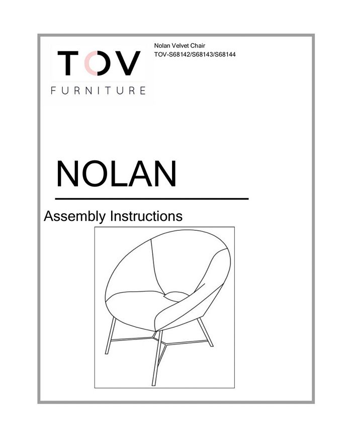 TOV Furniture Nolan Velvet Chair Macy's
