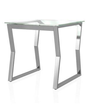 Furniture of America Meiland Glass Top End Table