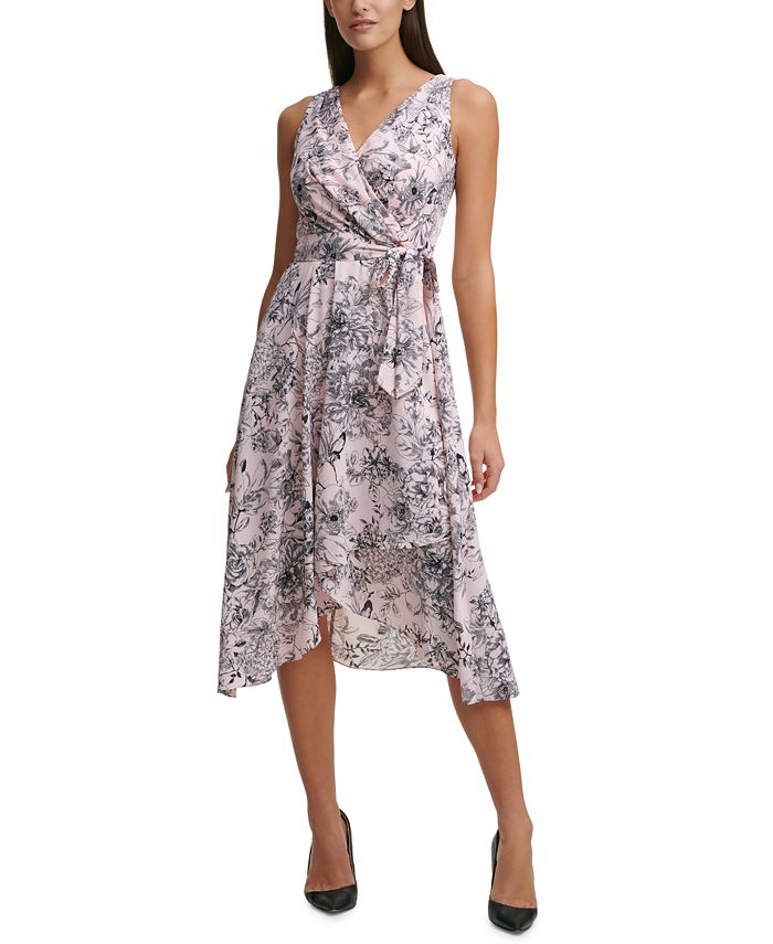 floral print tommy hilfiger chiffon midi dress 2026 Best Sale
