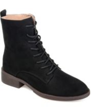 PMUYBHF Women's Lace-Up Boots with Pointed Boots, Raised Leather