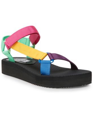 steve madden women's henley rhinestone sport sandals