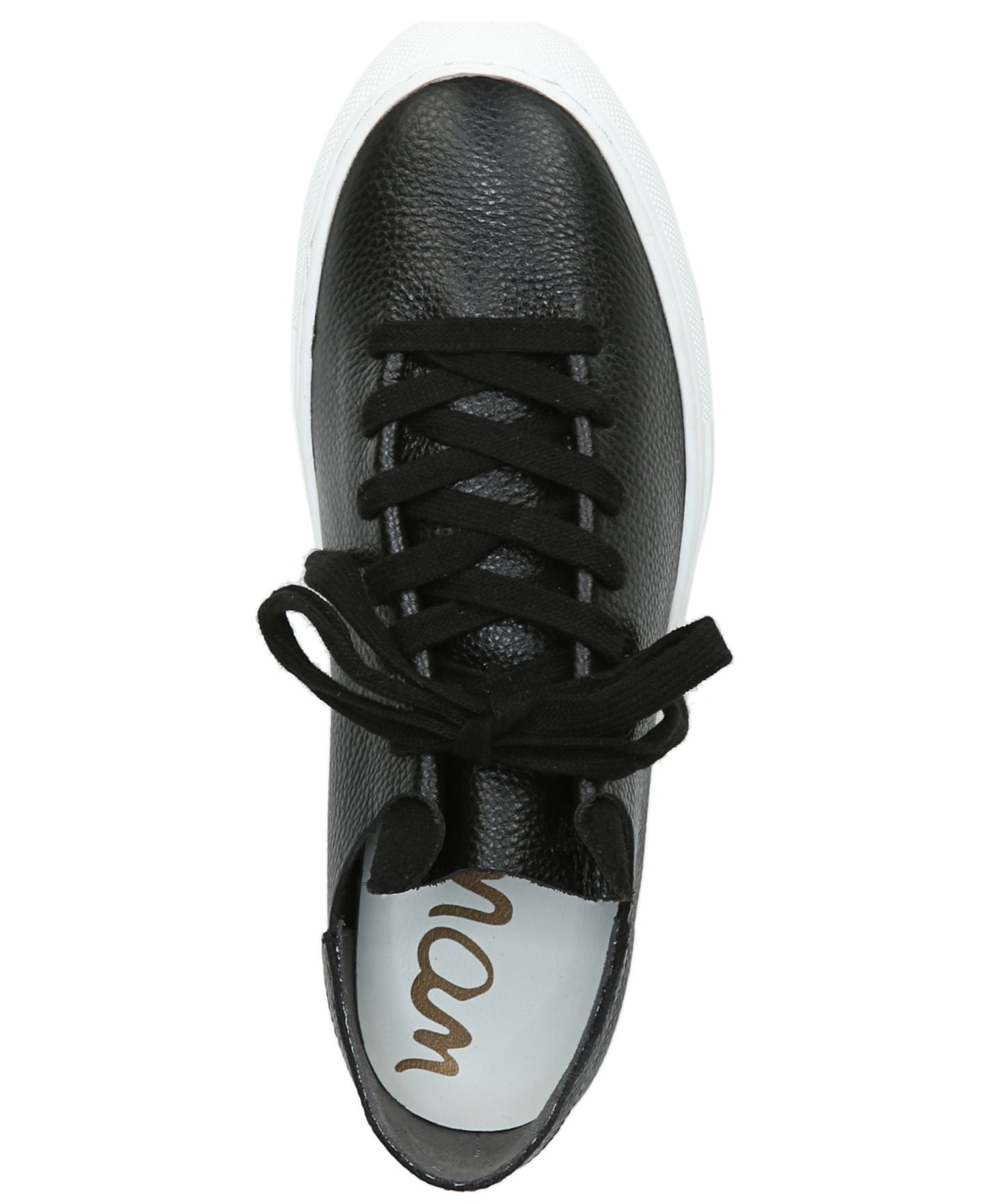 Женские кроссовки Sam Edelman Poppy Lace-Up, цвет: Чёрный кожаный — фото 4