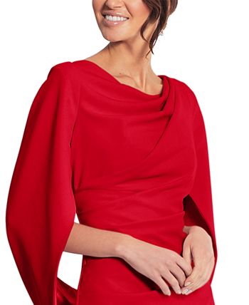 Betsy and adam caped sheath dress on sale