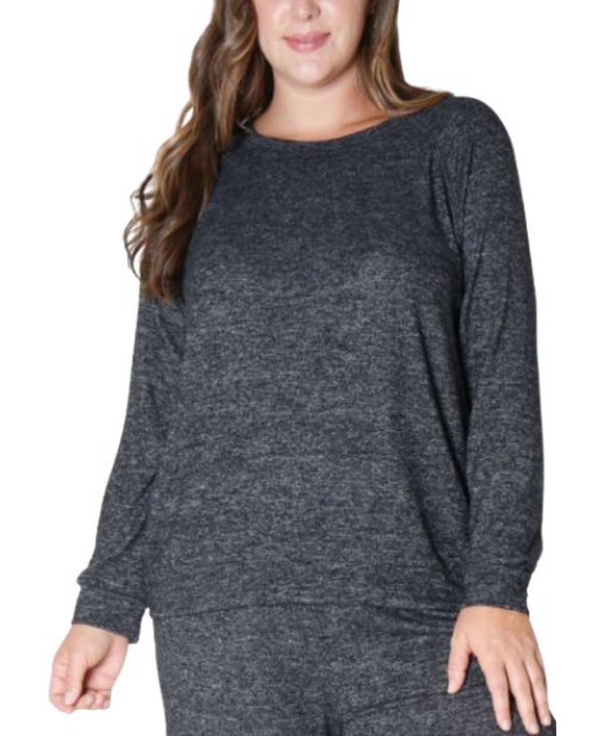  Coin 1804 Women's Plus Size Cozy Raglan Sweatshirt