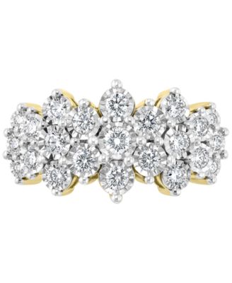EFFY&reg; Diamond Cluster Ring (1 ct. t.w.) in 14k White Gold or 14k Yellow & White Gold