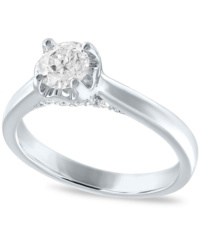 Macy's Diamond Engagement Ring (3/4 ct. t.w.) in 14k White Gold - Macy's