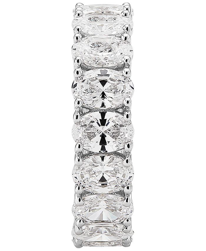 Arabella Cubic Zirconia Oval Eternity Band in Sterling Silver Macy's