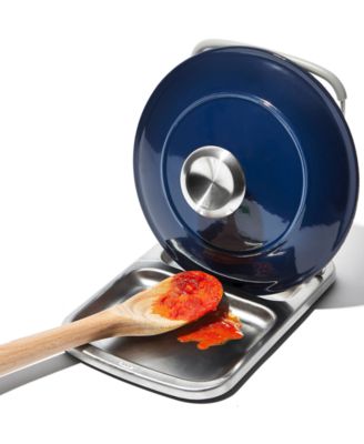 Good Grips Stainless Steel Spoon Rest with Lid Holder