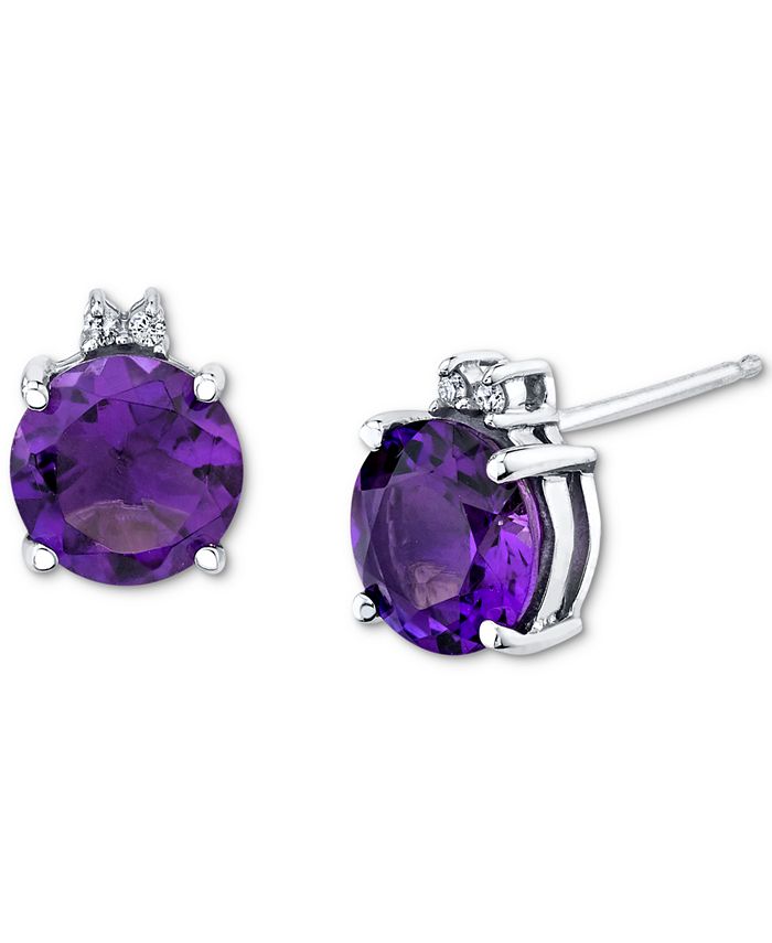 Macy's amethyst deals earrings