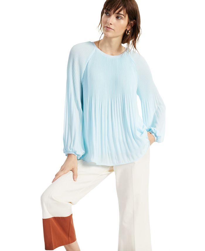 Alfani Women's Ribbed Knit Swing Top - Soft Casual Tunic Sweater In Ribbed Fabric