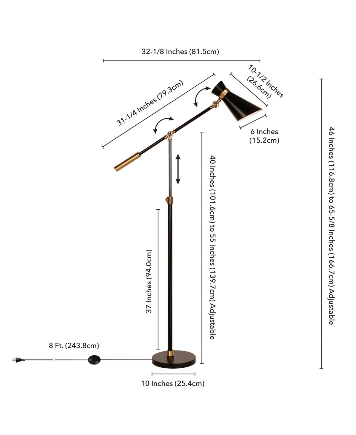 Rex Floor Lamp - Gold-Tone