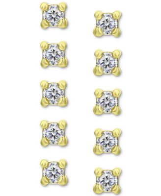 5-Pc. Set Cubic Zirconia Stud Earrings, Created for Macy's