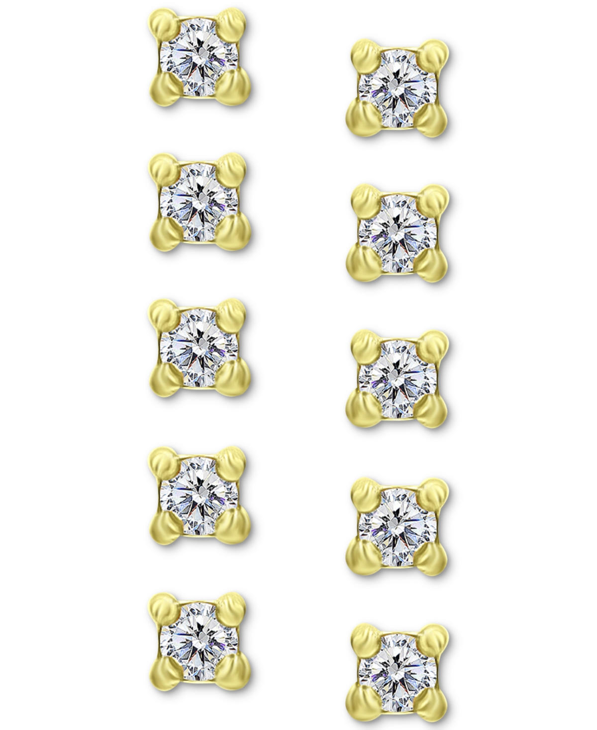 Giani Bernini 5-Pc. Set Cubic Zirconia Stud Earrings, Created for Macy's