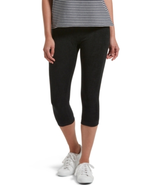 Hue Women's Reversible French Terry Ultra High Waist Capri Legging