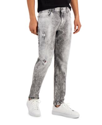 acid wash grey jeans mens