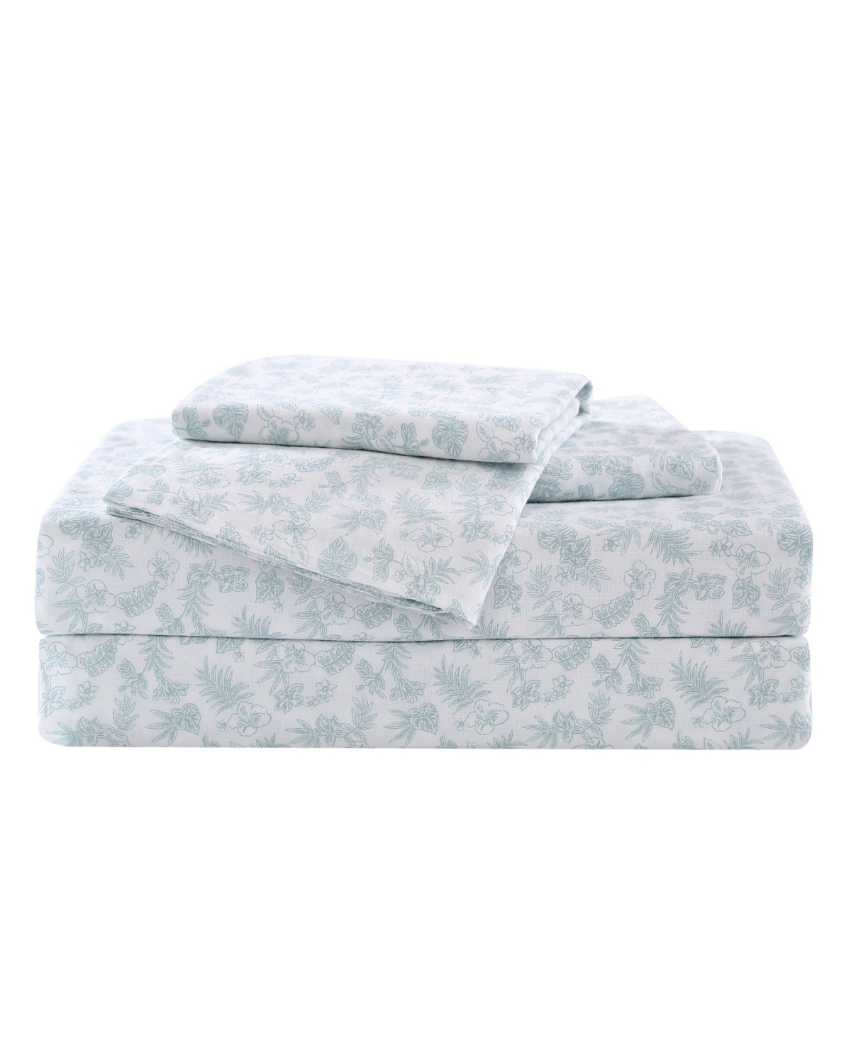 Tommy Bahama Home Washed Cotton 4-pc. Sheet Set, King In Pastel Green
