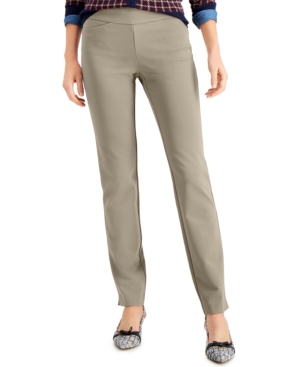 CHARTER CLUB CAMBRIDGE PETITE TUMMY-CONTROL PONTE-KNIT PANTS, CREATED FOR MACY'S