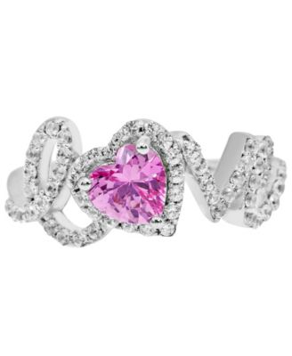 Women's 'Love' Message Ring in Sterling Silver