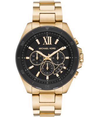 Michael Kors - Men's Brecken Chronograph Gold-Tone Stainless Steel Bracelet Watch 45mm MK8848