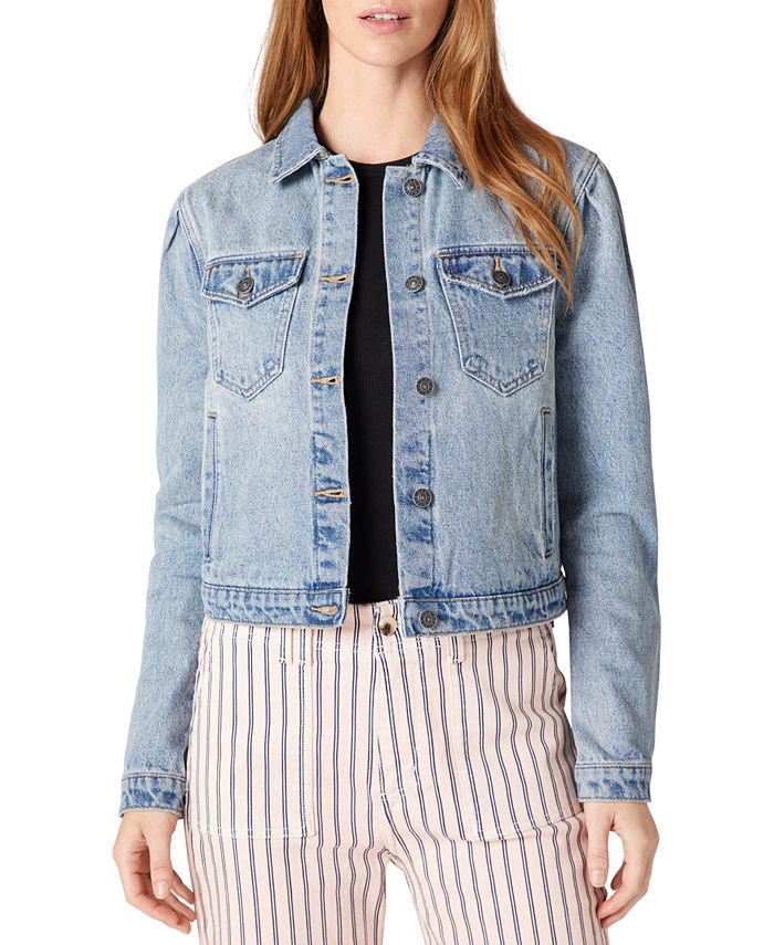 Sam Edelman Jazzi Cotton Puff Sleeve Denim Jacket Macy s