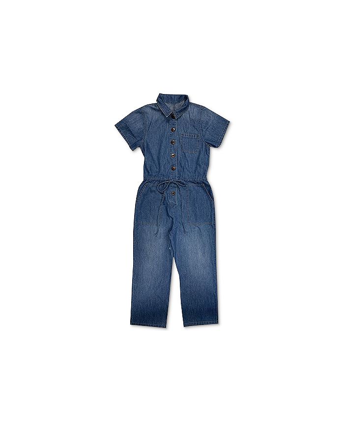 OAT Cotton Denim Drawstring Jumpsuit Macy's