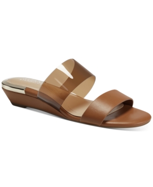Alfani Women's Tilley Vinyl Slide Demi-Wedge Sandals Created for Macy's Women's Shoes