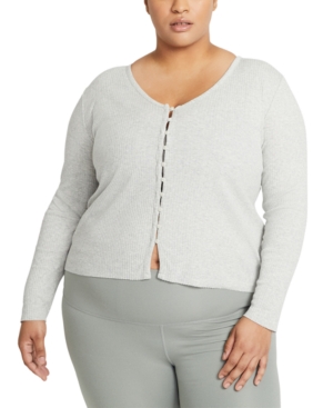 Nike Plus Size Women's Yoga Ribbed Cardigan Sweater