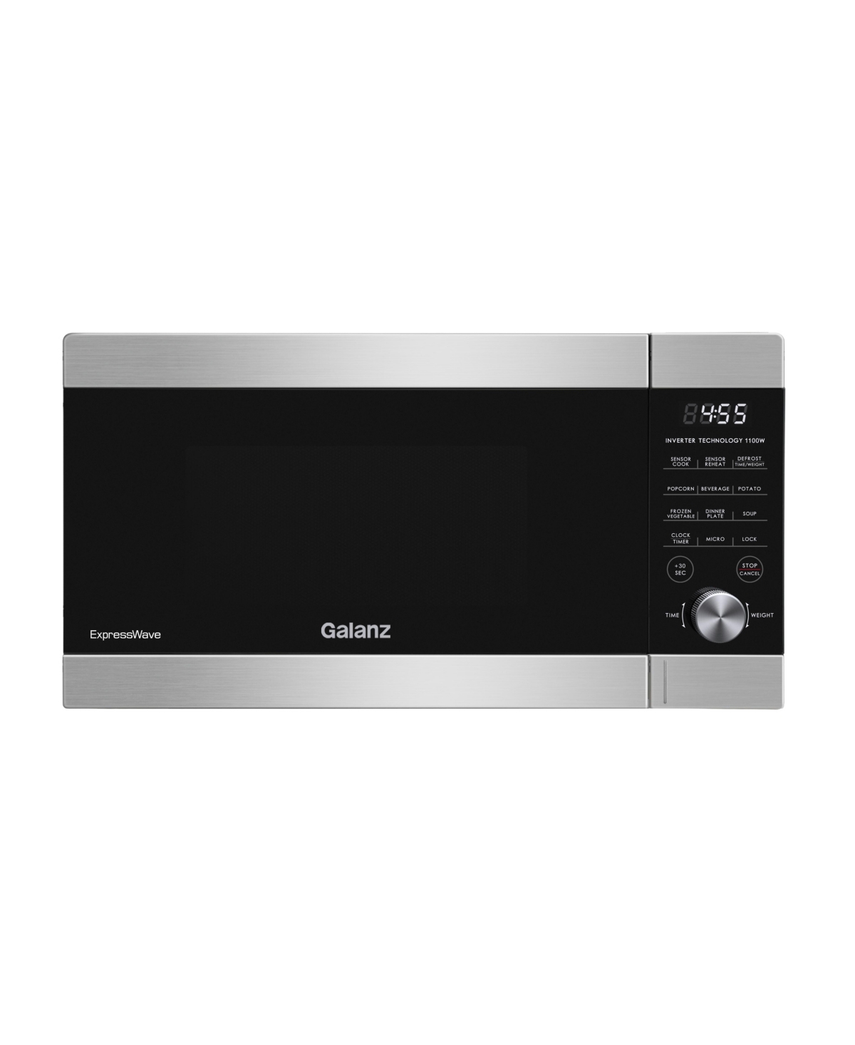 Galanz 1.3 Cu. Ft Sensor & Inverter Cooking Microwave Oven with An Easy-to-Use Express Cooking Knob, Stainless Steel