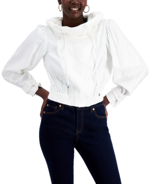 Inc Funnel-Collar Cropped Jacket Created for Macy's
