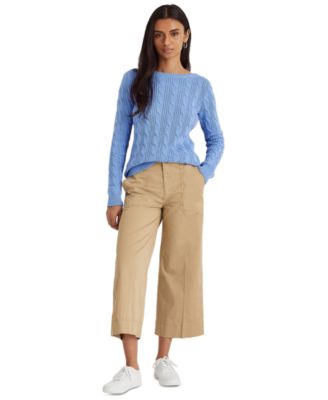 lauren ralph lauren cropped wide leg pants