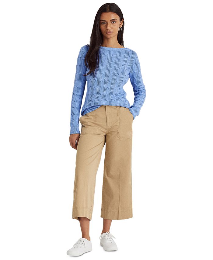 Lauren Ralph Lauren Cropped Wide Leg Pants - Macy's