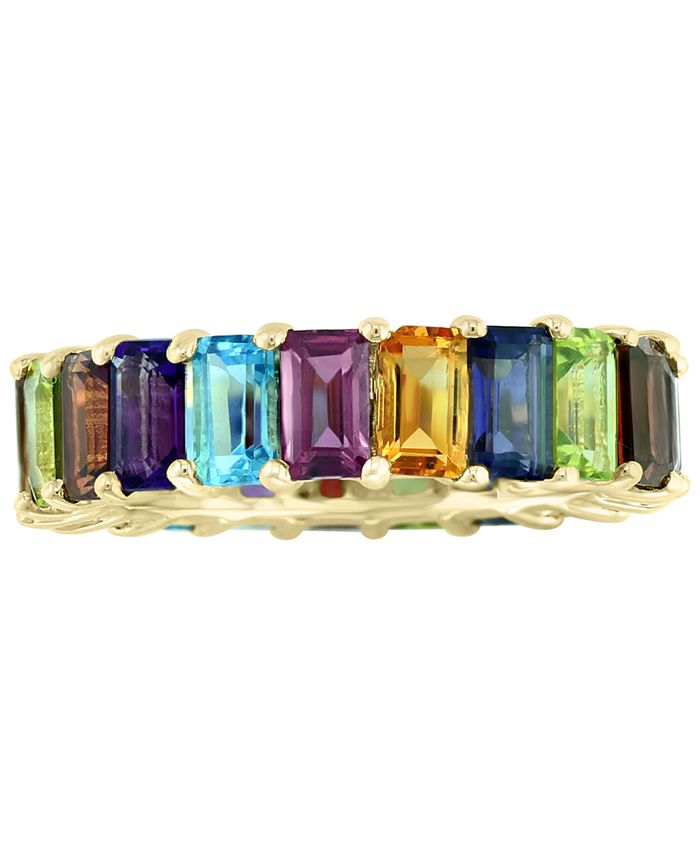EFFY Collection - Multi-Gemstone Emerald-Cut Band (7-1/2 ct. t.w.) in 14k Gold