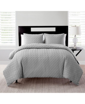 Vcny Home Nina Embossed Comforter Set, Twin Xl In Gray