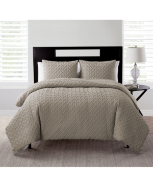 Vcny Home Nina Embossed Comforter Set, Twin Xl In Taupe