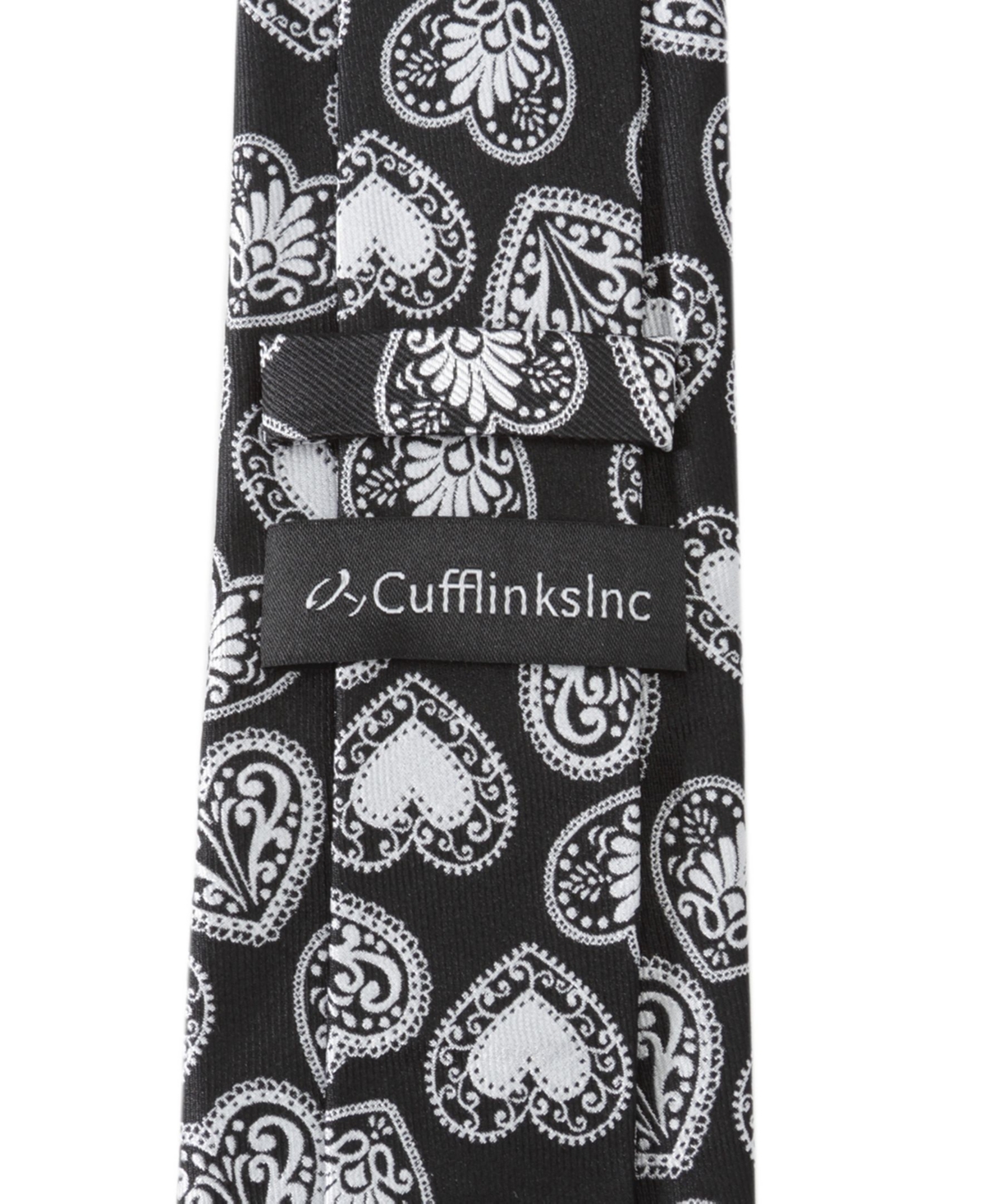 Shop Cufflinks, Inc Men's Paisley Heart Tie In Black,white