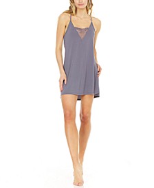 Kat Lace-Trimmed Knit Chemise Nightgown
