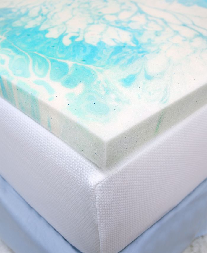 2" Gel Swirl Memory Foam Twin Mattress Topper Macy's