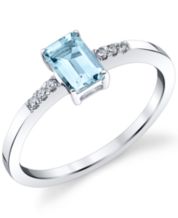 Aquamarine ring macys hotsell