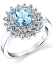 Macy's aquamarine ring outlet