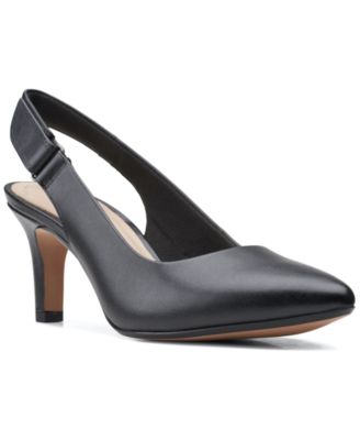 clarks black leather womens shoes