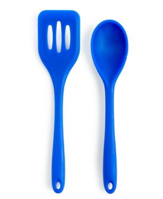 Art & Cook - Silicone Slotted Turner & Solid Spoon, Set of 2