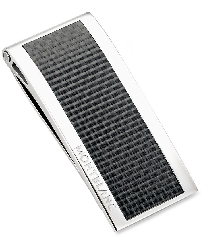 Montblanc - Black Carbon and Stainless Steel Money Clip 104731