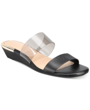 Alfani Women's Tilley Vinyl Slide Demi-Wedge Sandals Created for Macy's Women's Shoes