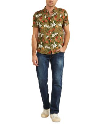 GUESS - Men's Eco Parachute Regular-Fit Floral-Print Shirt